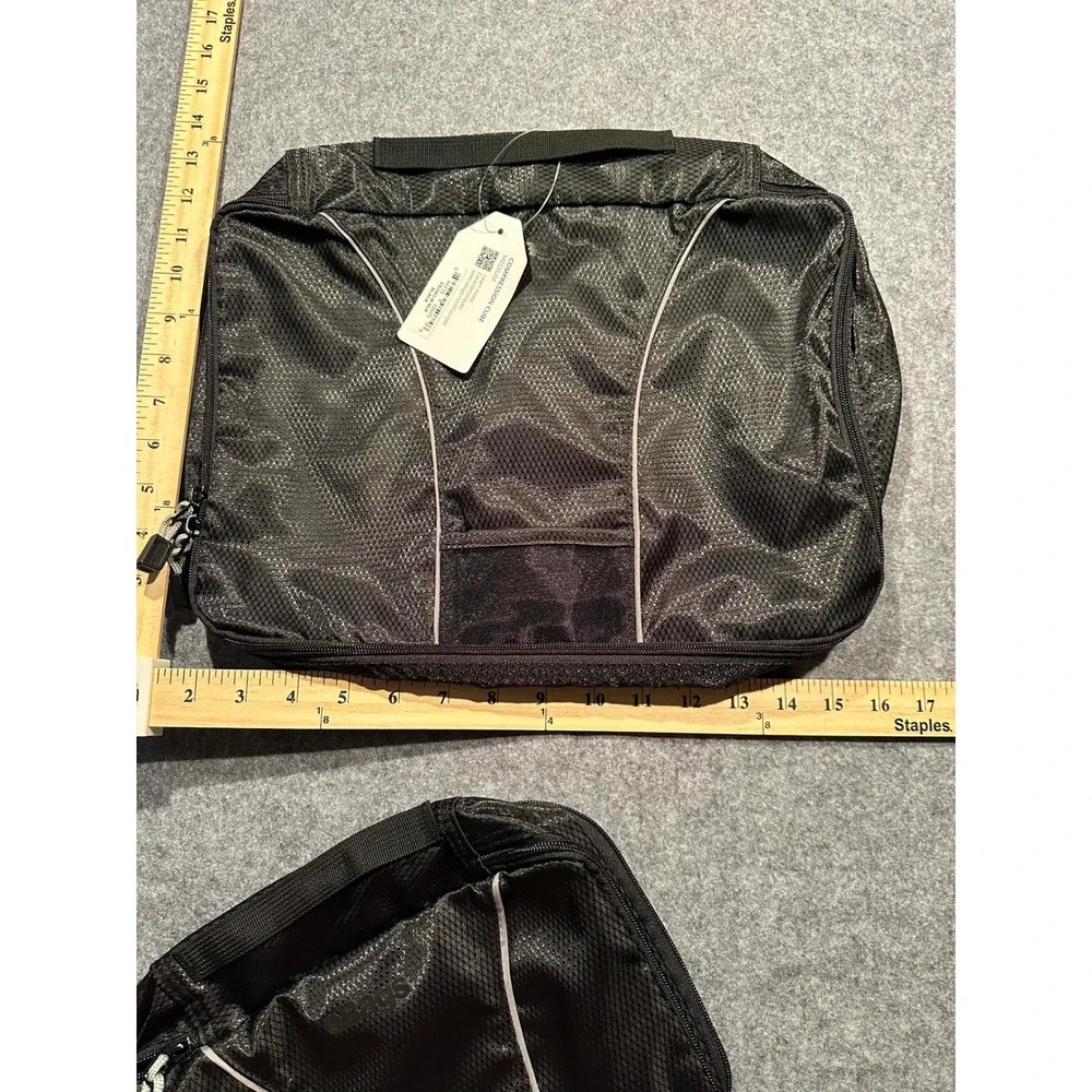 eBags Set of 3 Compression Packing Cubes Black Travel Organizer EB2063-M-BLK